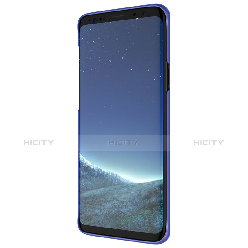 Handyhülle Hülle Kunststoff Schutzhülle Punkte Loch R01 für Samsung Galaxy S9 Plus Blau groß