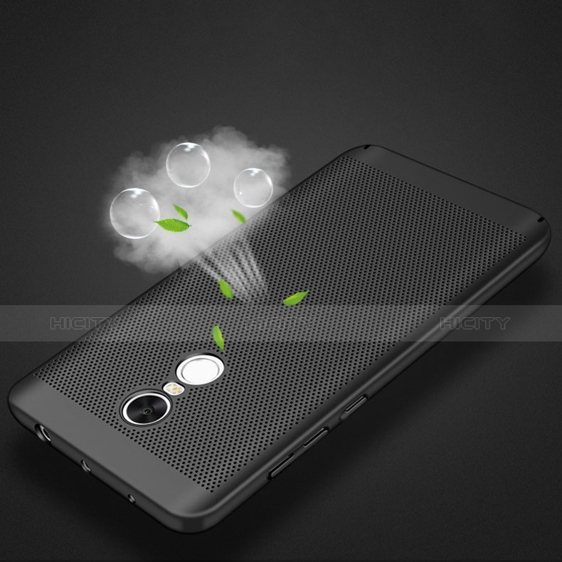 Handyhülle Hülle Kunststoff Schutzhülle Punkte Loch R01 für Xiaomi Redmi Note 4X High Edition Schwarz