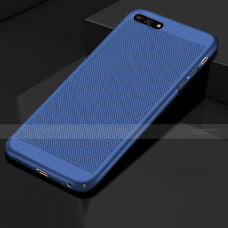 Handyhülle Hülle Kunststoff Schutzhülle Punkte Loch Tasche für Huawei Enjoy 8e Blau