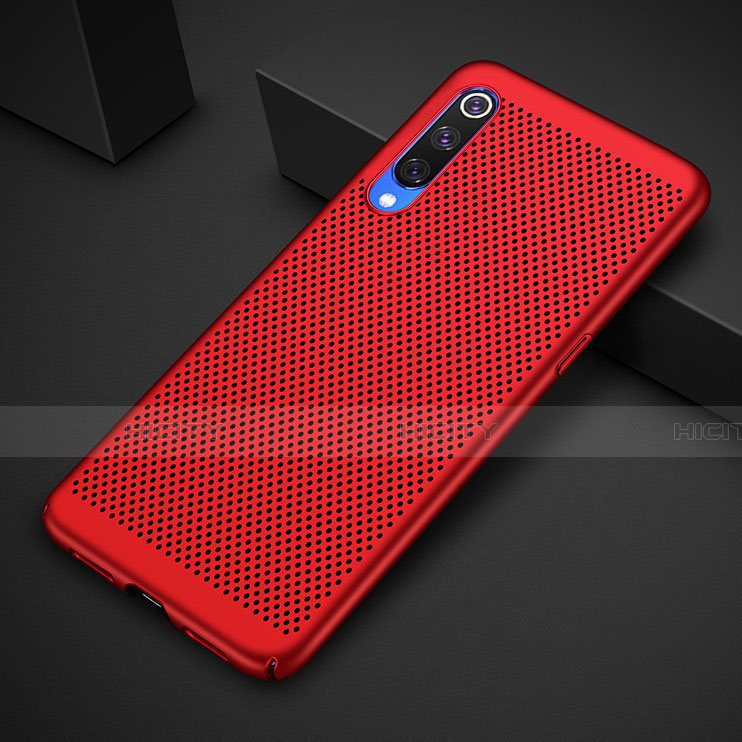 Handyhülle Hülle Kunststoff Schutzhülle Punkte Loch Tasche für Xiaomi Mi 9 Lite Rot Plus
