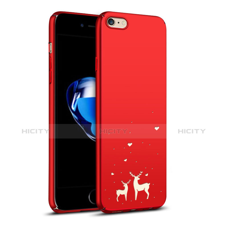 Handyhülle Hülle Kunststoff Schutzhülle Rentier für Apple iPhone 6 Rot Plus