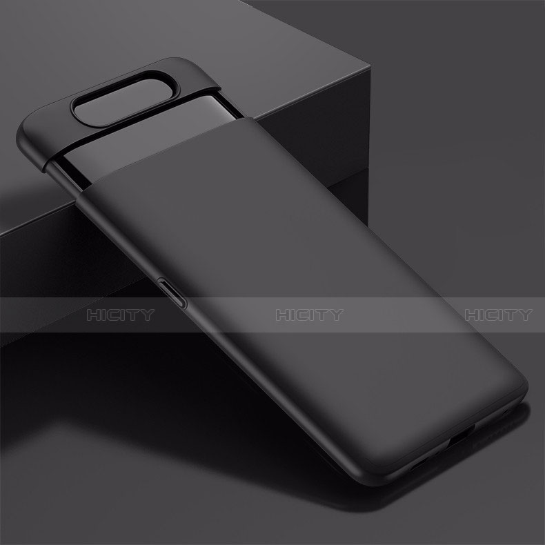 Handyhülle Hülle Kunststoff Schutzhülle Tasche Matt G01 für Samsung Galaxy A80 Schwarz Plus