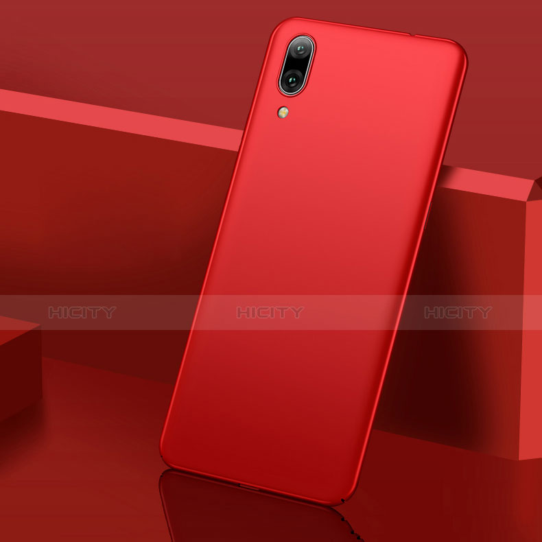 Handyhülle Hülle Kunststoff Schutzhülle Tasche Matt M01 für Huawei Y7 Prime (2019) Rot Plus