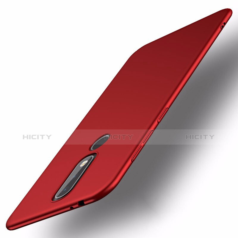 Handyhülle Hülle Kunststoff Schutzhülle Tasche Matt M01 für Nokia X5 Rot