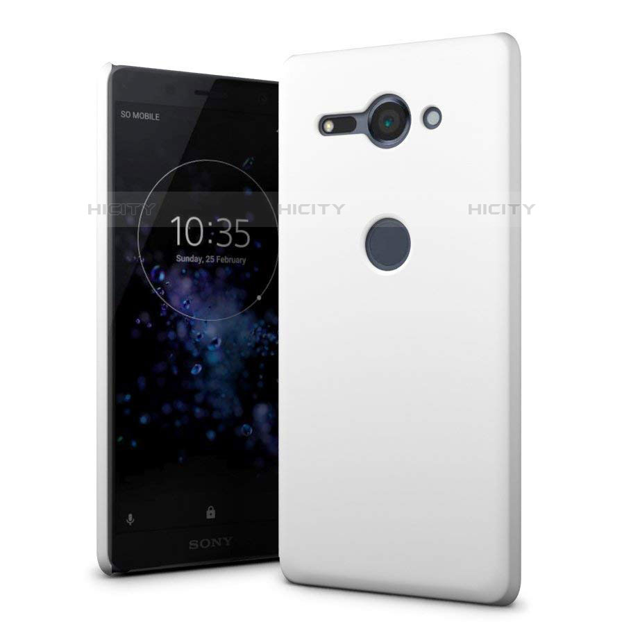 Handyhülle Hülle Kunststoff Schutzhülle Tasche Matt M01 für Sony Xperia XZ2 Compact Weiß Plus