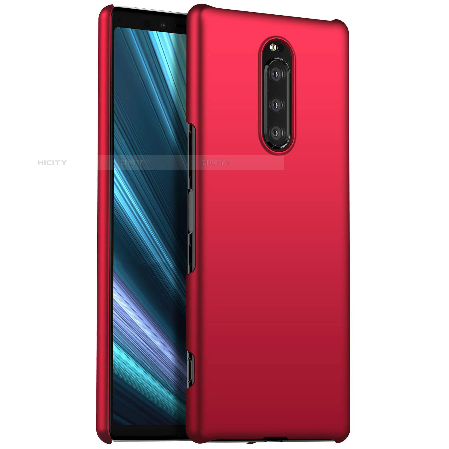 Handyhülle Hülle Kunststoff Schutzhülle Tasche Matt M01 für Sony Xperia XZ4 Rot Plus