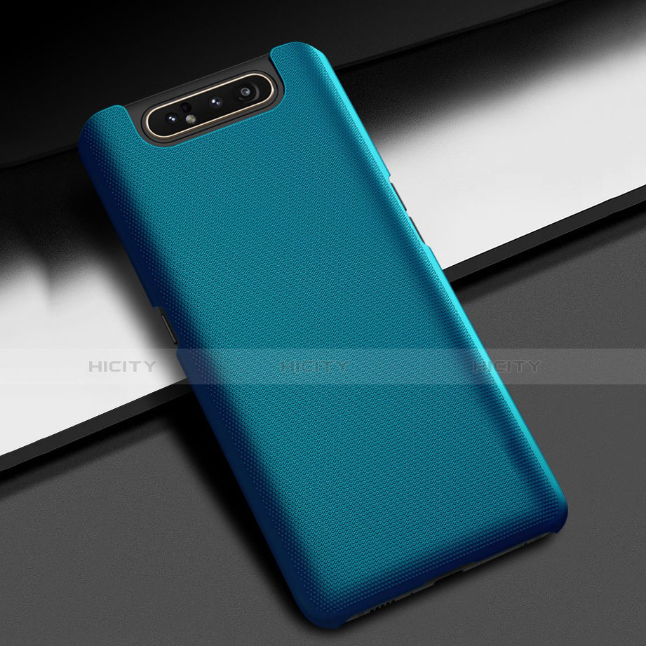 Handyhülle Hülle Kunststoff Schutzhülle Tasche Matt M02 für Samsung Galaxy A80 Blau Plus