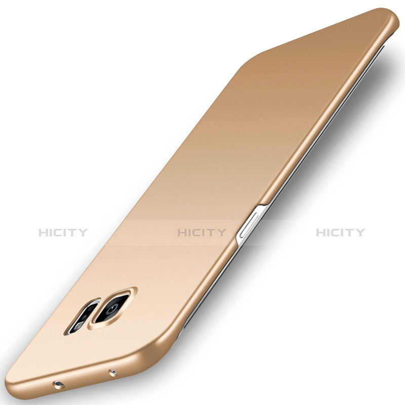 Handyhülle Hülle Kunststoff Schutzhülle Tasche Matt M02 für Samsung Galaxy S6 Edge SM-G925 Gold Plus