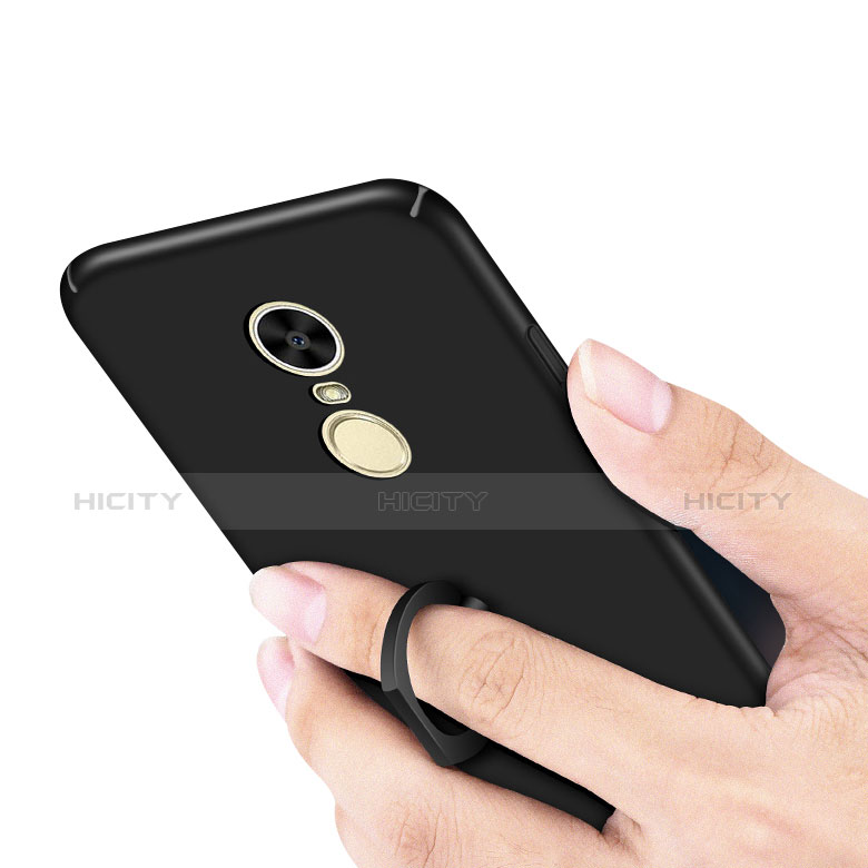 Handyhülle Hülle Kunststoff Schutzhülle Tasche Matt mit Fingerring Ständer A01 für Huawei Enjoy 6 groß