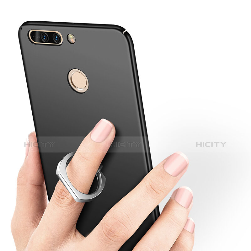 Handyhülle Hülle Kunststoff Schutzhülle Tasche Matt mit Fingerring Ständer A01 für Huawei Honor 8 Pro groß