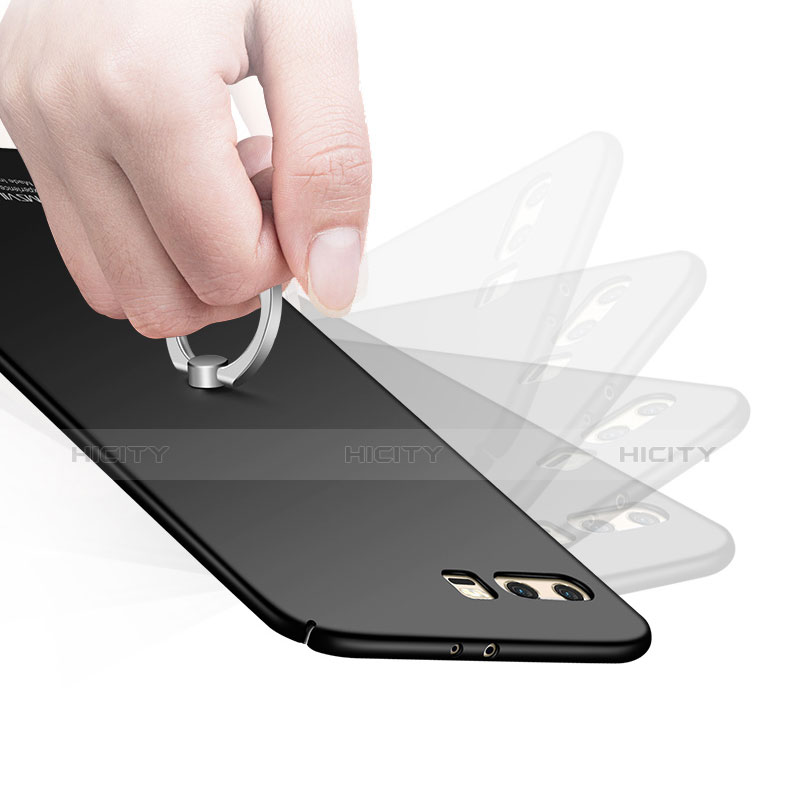 Handyhülle Hülle Kunststoff Schutzhülle Tasche Matt mit Fingerring Ständer A01 für Huawei Honor 9 Premium groß