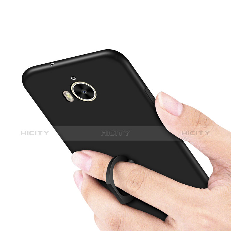 Handyhülle Hülle Kunststoff Schutzhülle Tasche Matt mit Fingerring Ständer A01 für Huawei Honor Play 6 groß