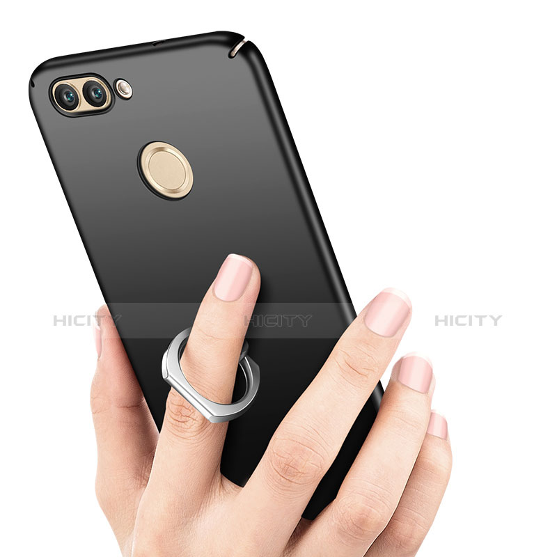 Handyhülle Hülle Kunststoff Schutzhülle Tasche Matt mit Fingerring Ständer A01 für Huawei Nova 2
