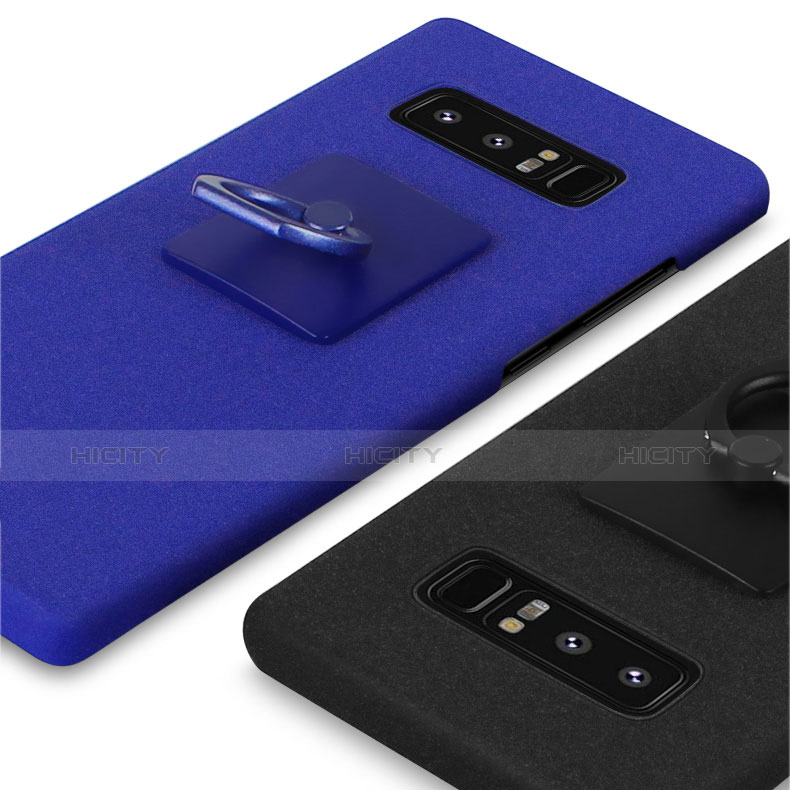 Handyhülle Hülle Kunststoff Schutzhülle Tasche Matt mit Fingerring Ständer A01 für Samsung Galaxy Note 8 Duos N950F groß