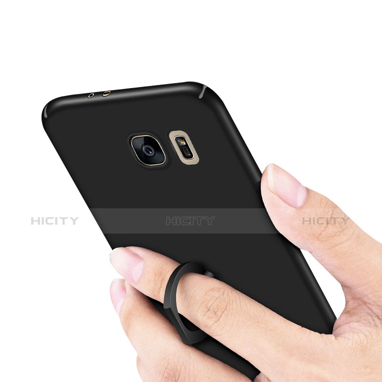 Handyhülle Hülle Kunststoff Schutzhülle Tasche Matt mit Fingerring Ständer A01 für Samsung Galaxy S6 Edge SM-G925 groß