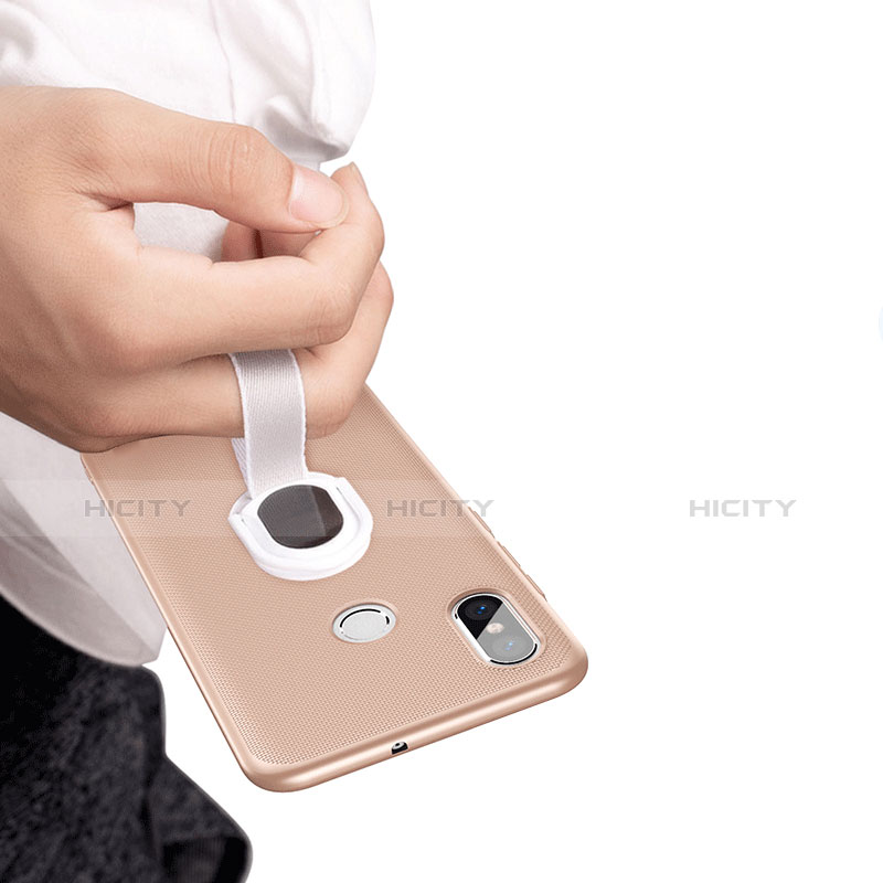 Handyhülle Hülle Kunststoff Schutzhülle Tasche Matt mit Fingerring Ständer A01 für Xiaomi Mi 8
