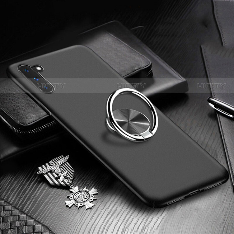 Handyhülle Hülle Kunststoff Schutzhülle Tasche Matt mit Magnetisch Fingerring Ständer A01 für Samsung Galaxy Note 10