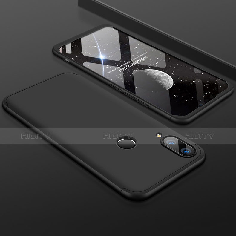 Handyhülle Hülle Kunststoff Schutzhülle Tasche Matt Vorder und Rückseite 360 Grad für Huawei Enjoy 9 Plus Schwarz