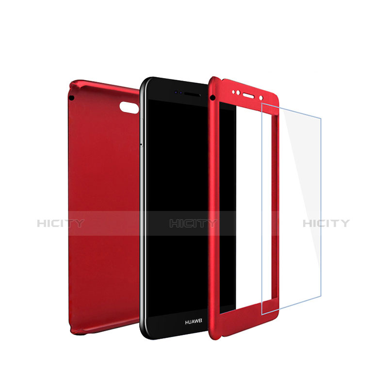 Handyhülle Hülle Kunststoff Schutzhülle Tasche Matt Vorder und Rückseite 360 Grad für Huawei Honor 7S groß