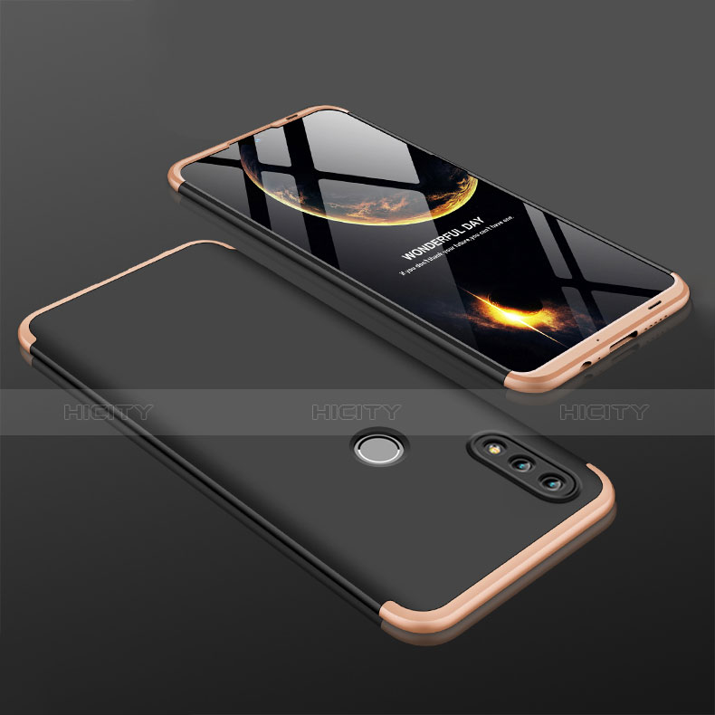 Handyhülle Hülle Kunststoff Schutzhülle Tasche Matt Vorder und Rückseite 360 Grad für Huawei Nova Lite 3 Gold und Schwarz Plus