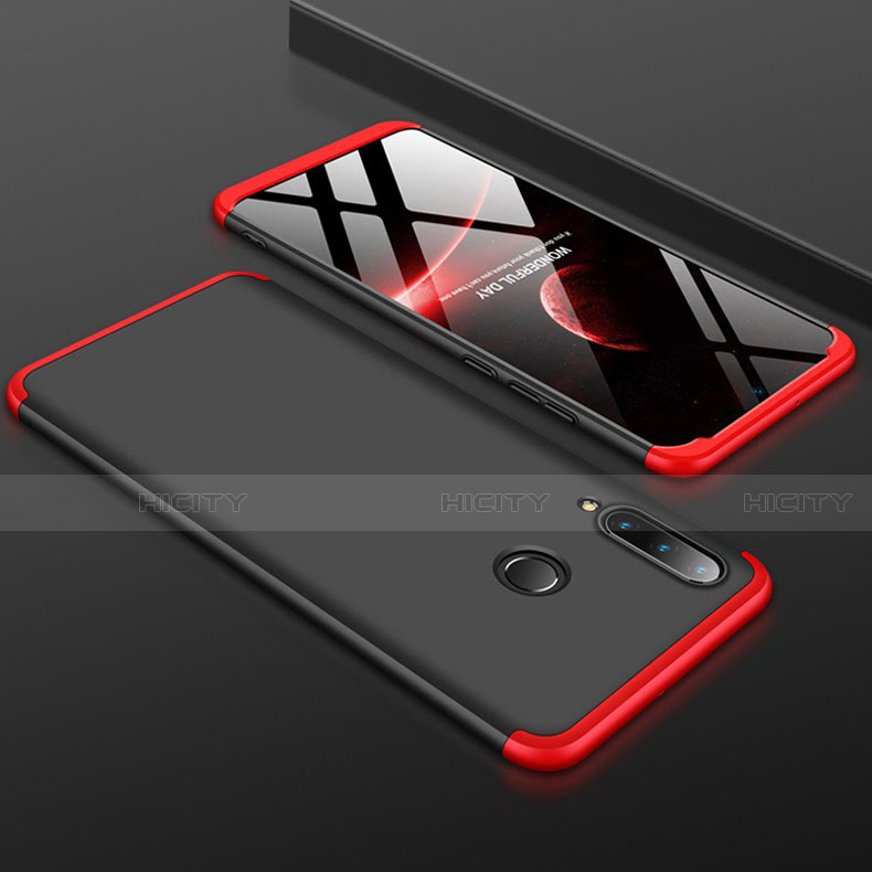 Handyhülle Hülle Kunststoff Schutzhülle Tasche Matt Vorder und Rückseite 360 Grad für Huawei P30 Lite Rot und Schwarz Plus
