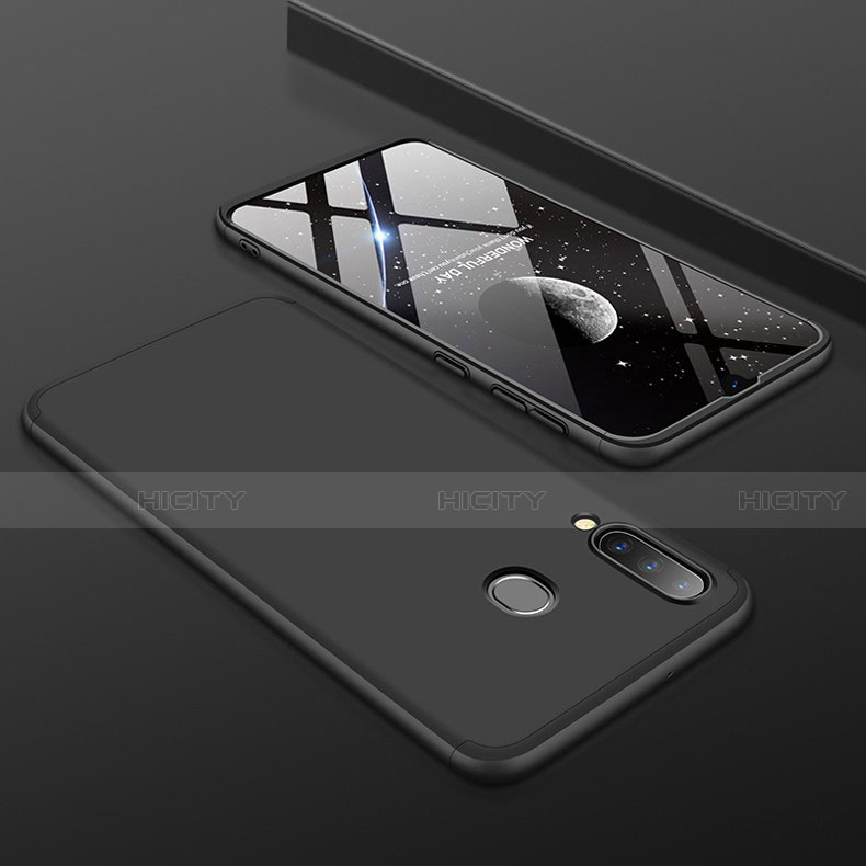 Handyhülle Hülle Kunststoff Schutzhülle Tasche Matt Vorder und Rückseite 360 Grad für Samsung Galaxy A30 Schwarz Plus