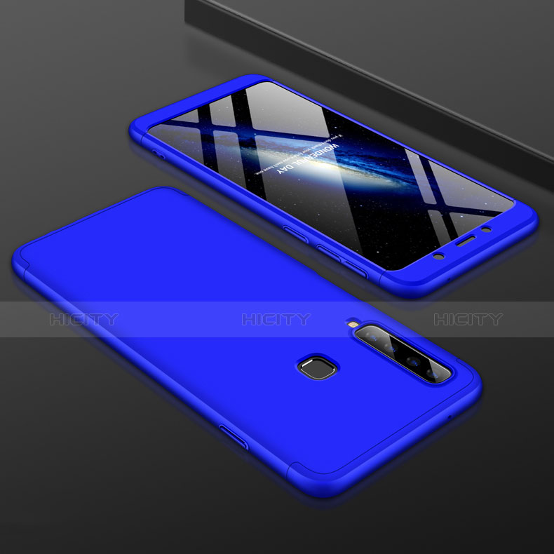 Handyhülle Hülle Kunststoff Schutzhülle Tasche Matt Vorder und Rückseite 360 Grad für Samsung Galaxy A9s Blau