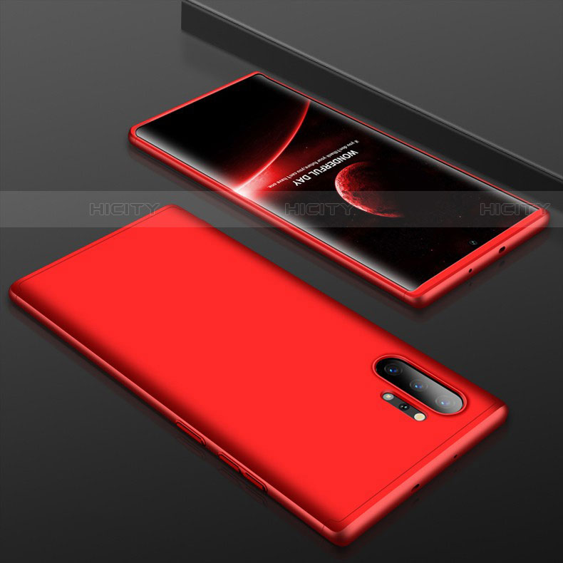 Handyhülle Hülle Kunststoff Schutzhülle Tasche Matt Vorder und Rückseite 360 Grad für Samsung Galaxy Note 10 Plus 5G Rot