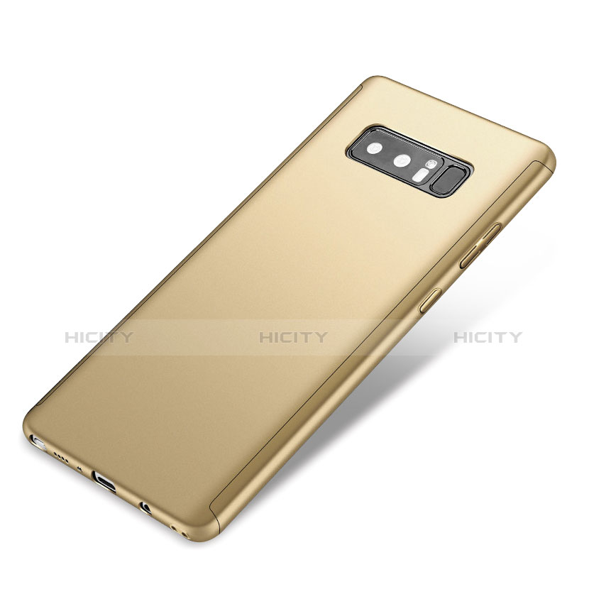Handyhülle Hülle Kunststoff Schutzhülle Tasche Matt Vorder und Rückseite 360 Grad für Samsung Galaxy Note 8 Gold