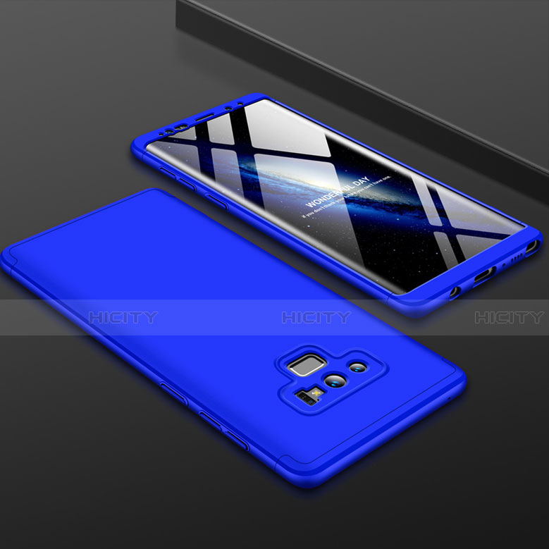 Handyhülle Hülle Kunststoff Schutzhülle Tasche Matt Vorder und Rückseite 360 Grad für Samsung Galaxy Note 9 Blau