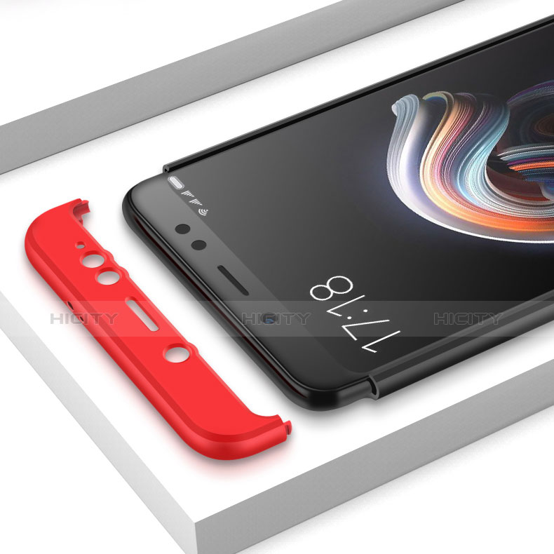 Handyhülle Hülle Kunststoff Schutzhülle Tasche Matt Vorder und Rückseite 360 Grad für Xiaomi Redmi Note 5 groß