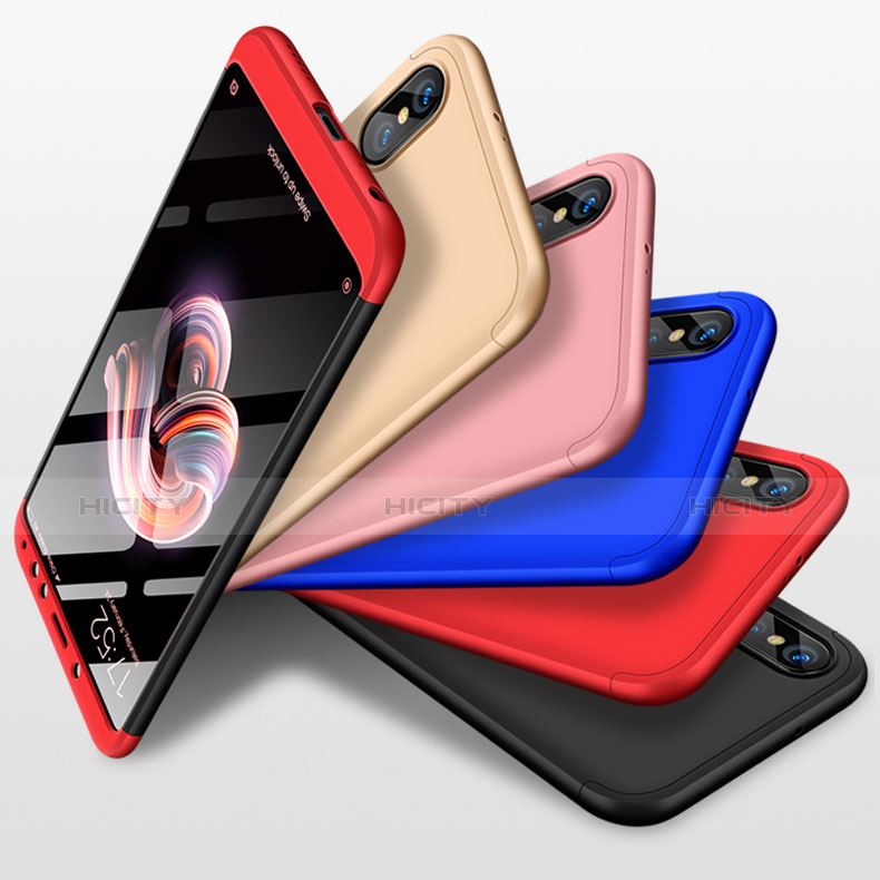 Handyhülle Hülle Kunststoff Schutzhülle Tasche Matt Vorder und Rückseite 360 Grad für Xiaomi Redmi Note 5 AI Dual Camera groß