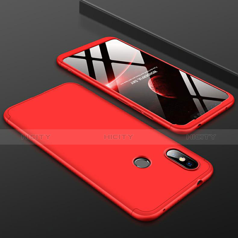 Handyhülle Hülle Kunststoff Schutzhülle Tasche Matt Vorder und Rückseite 360 Grad für Xiaomi Redmi Note 6 Pro groß