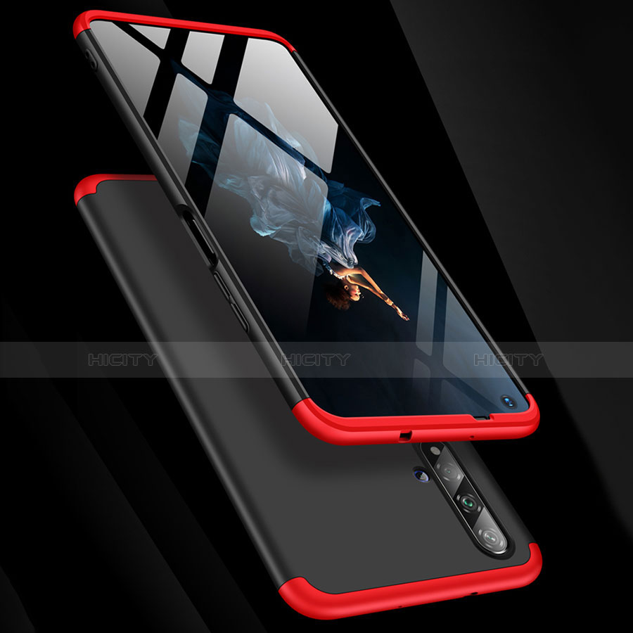 Handyhülle Hülle Kunststoff Schutzhülle Tasche Matt Vorder und Rückseite 360 Grad mit Fingerring Ständer für Huawei Honor 20 groß