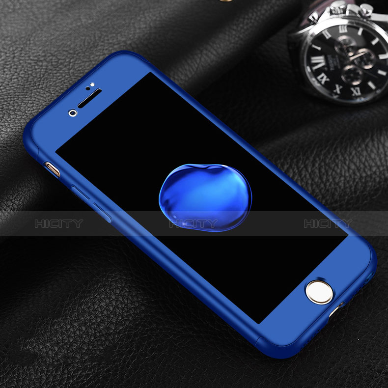 Handyhülle Hülle Kunststoff Schutzhülle Tasche Matt Vorder und Rückseite 360 Grad P01 für Apple iPhone 7 groß