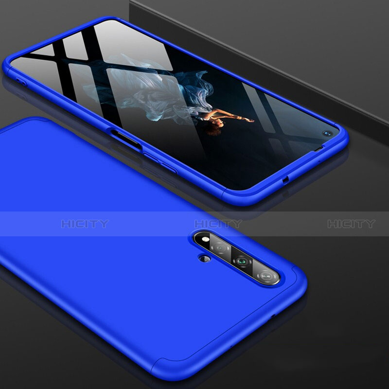 Handyhülle Hülle Kunststoff Schutzhülle Tasche Matt Vorder und Rückseite 360 Grad P01 für Huawei Honor 20 Blau
