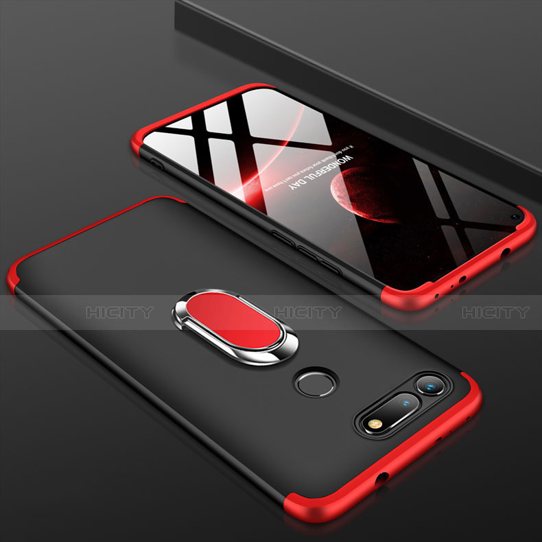 Handyhülle Hülle Kunststoff Schutzhülle Tasche Matt Vorder und Rückseite 360 Grad P01 für Huawei Honor View 20 Rot und Schwarz