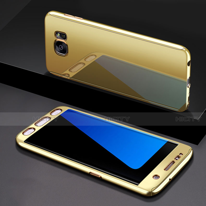Handyhülle Hülle Kunststoff Schutzhülle Tasche Matt Vorder und Rückseite 360 Grad P01 für Samsung Galaxy S7 Edge G935F