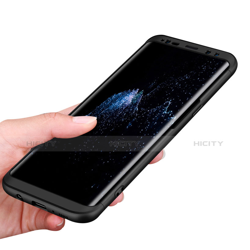 Handyhülle Hülle Kunststoff Schutzhülle Tasche Matt Vorder und Rückseite 360 Grad Q03 für Samsung Galaxy S8 groß