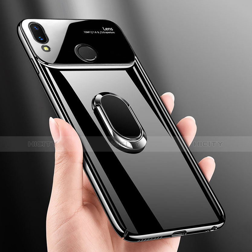 Handyhülle Hülle Kunststoff Schutzhülle Tasche Spiegel 360 Grad mit Magnetisch Fingerring Ständer für Huawei Nova 3i groß