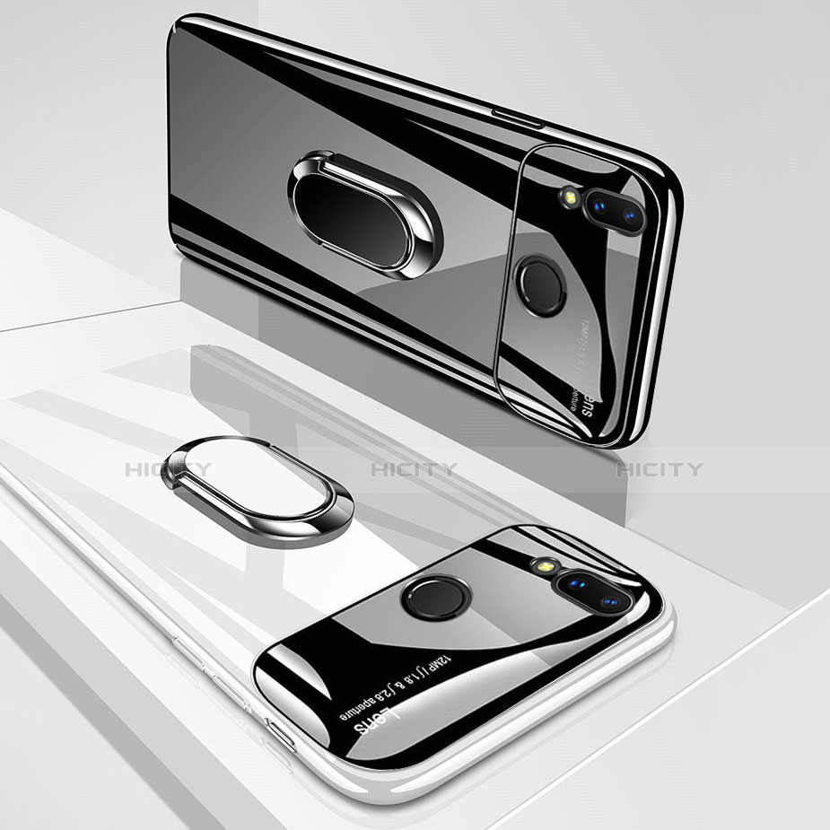 Handyhülle Hülle Kunststoff Schutzhülle Tasche Spiegel 360 Grad mit Magnetisch Fingerring Ständer für Huawei Nova 3i groß