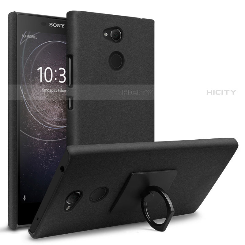 Handyhülle Hülle Kunststoff Schutzhülle Tasche Treibsand für Sony Xperia L2 Schwarz Plus