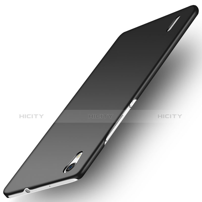 Handyhülle Hülle Kunststoff Schutzhülle Treibsand für Huawei Ascend P7 Schwarz groß