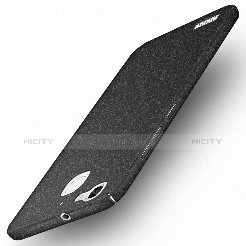 Handyhülle Hülle Kunststoff Schutzhülle Treibsand für Huawei Enjoy 5S Schwarz groß