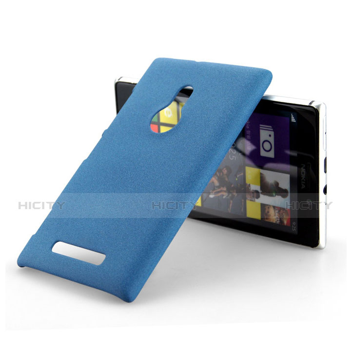 Handyhülle Hülle Kunststoff Schutzhülle Treibsand für Nokia Lumia 925 Blau Plus