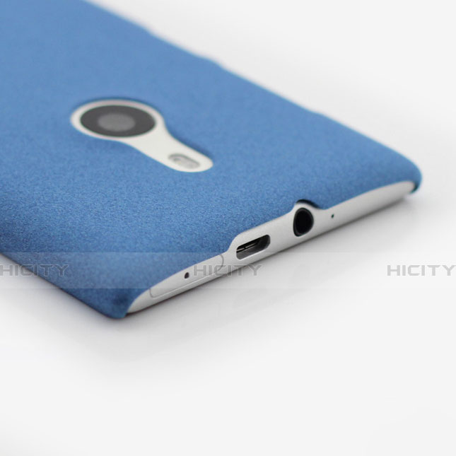 Handyhülle Hülle Kunststoff Schutzhülle Treibsand für Nokia Lumia 925 Blau groß