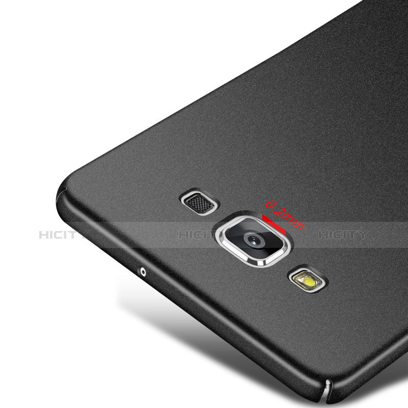 Handyhülle Hülle Kunststoff Schutzhülle Treibsand für Samsung Galaxy A7 SM-A700 Schwarz groß