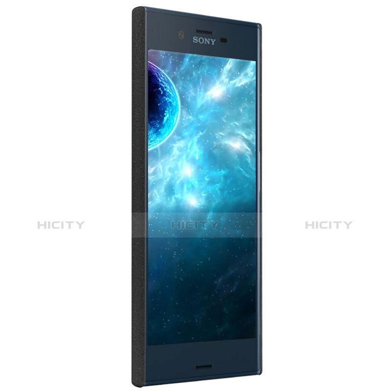 Handyhülle Hülle Kunststoff Schutzhülle Treibsand für Sony Xperia XZ Schwarz groß