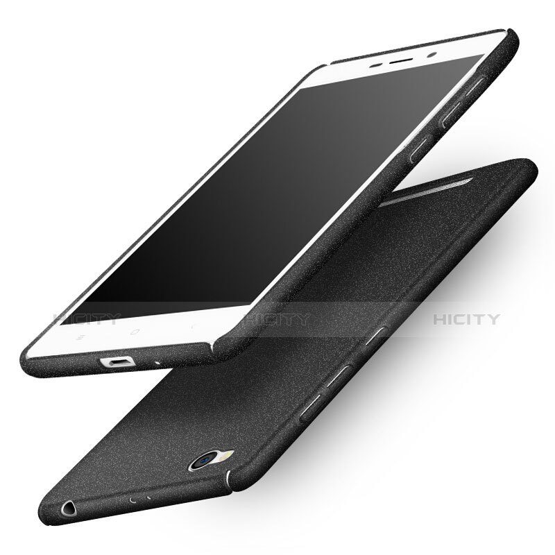 Handyhülle Hülle Kunststoff Schutzhülle Treibsand für Xiaomi Redmi 3 Schwarz Plus