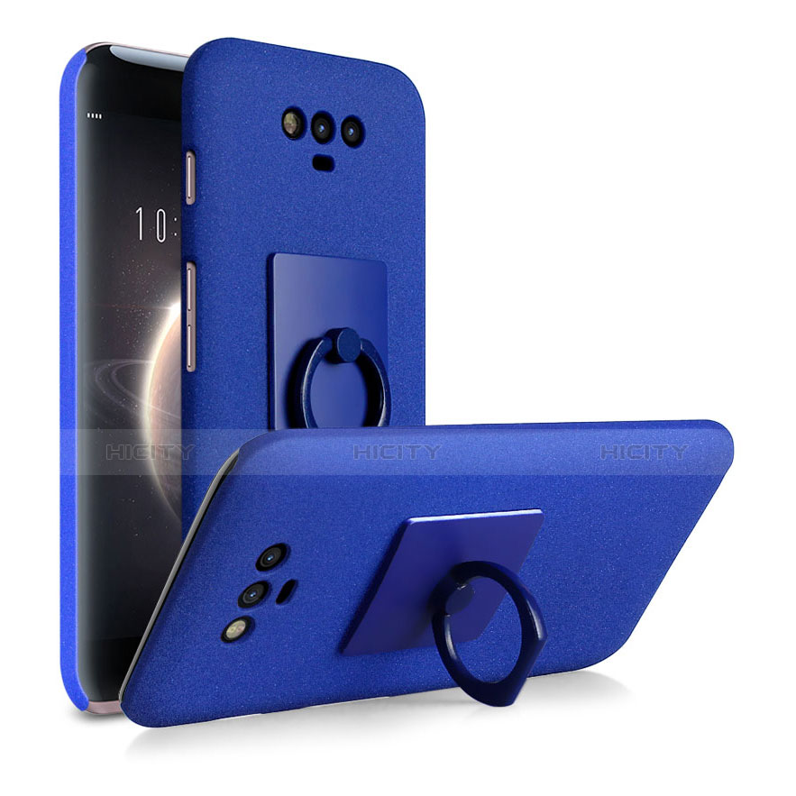 Handyhülle Hülle Kunststoff Schutzhülle Treibsand mit Fingerring Ständer für Huawei Honor Magic Blau Plus